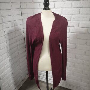 American Eagle Outfitters Ladies Size XL Burgundy Lightweight Open Cardigan